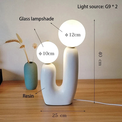 LunaBloom Double Globe Table Lamp