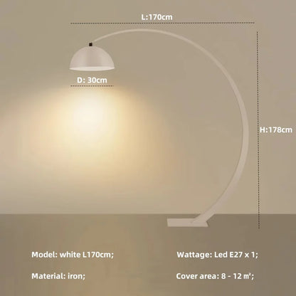 Modern Arc Mushroom Floor Lamp