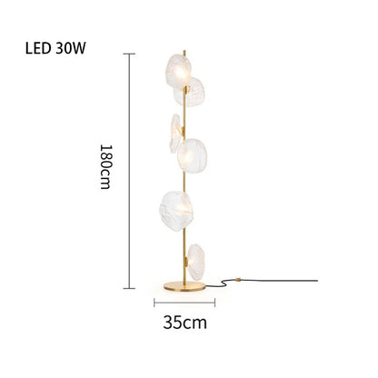 Nebula Sculptural Glass Floor & Table Lamp