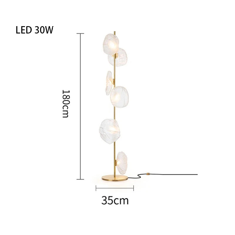 Nebula Sculptural Glass Floor & Table Lamp