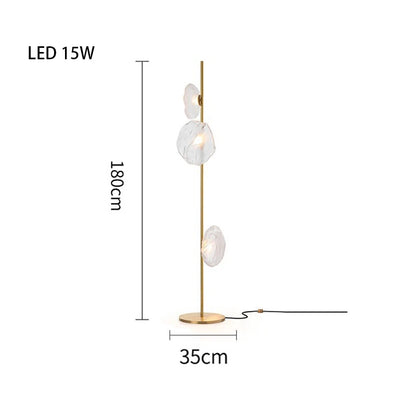 Nebula Sculptural Glass Floor & Table Lamp