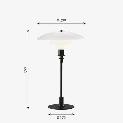 Glass Ring Mid-Century Table Lamp