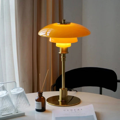 Glass Ring Mid-Century Table Lamp
