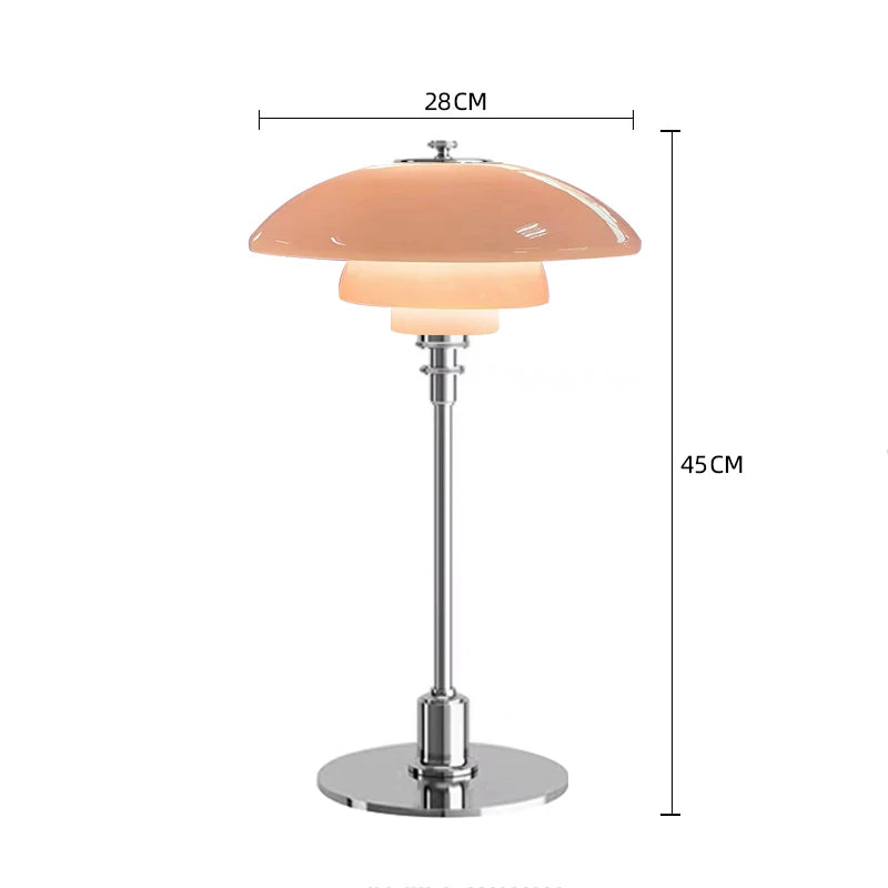 Glass Ring Mid-Century Table Lamp