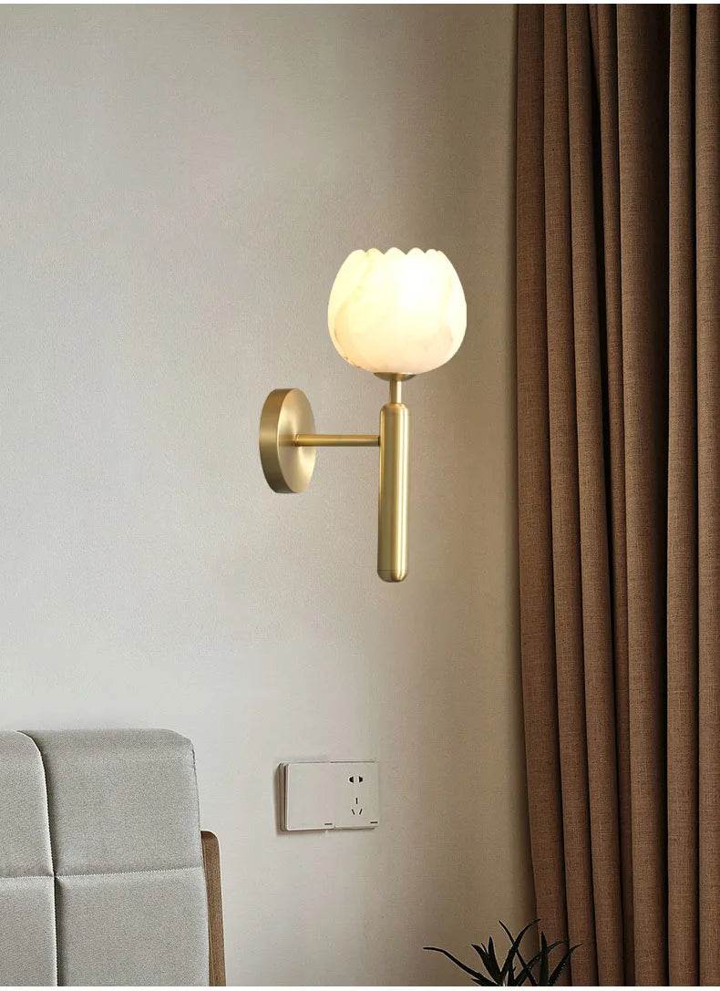 Elysian Alabaster Wall Sconce