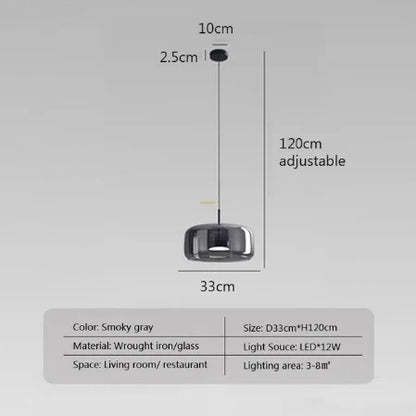 Luxe Double Glass Pendant Light