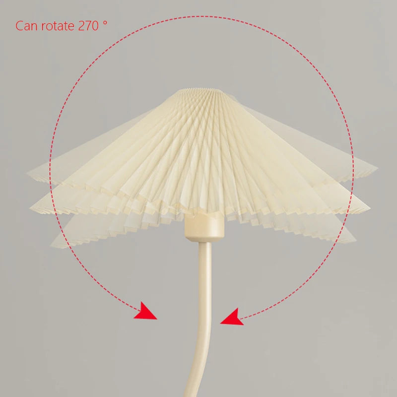 Japandi Mushroom Floor Lamp with Tea Table