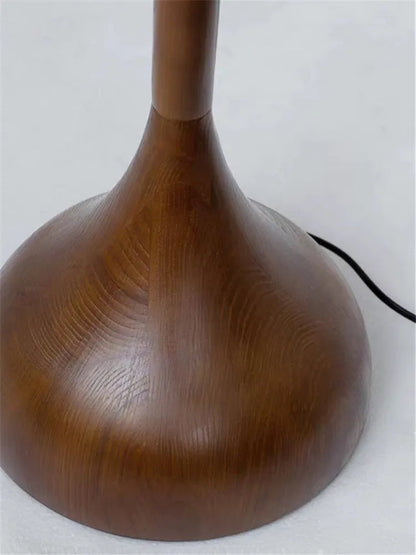 Sora Pleated Wood Table & Floor Lamp – Japandi-Inspired Elegance