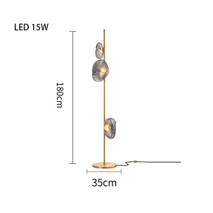Nebula Sculptural Glass Floor & Table Lamp