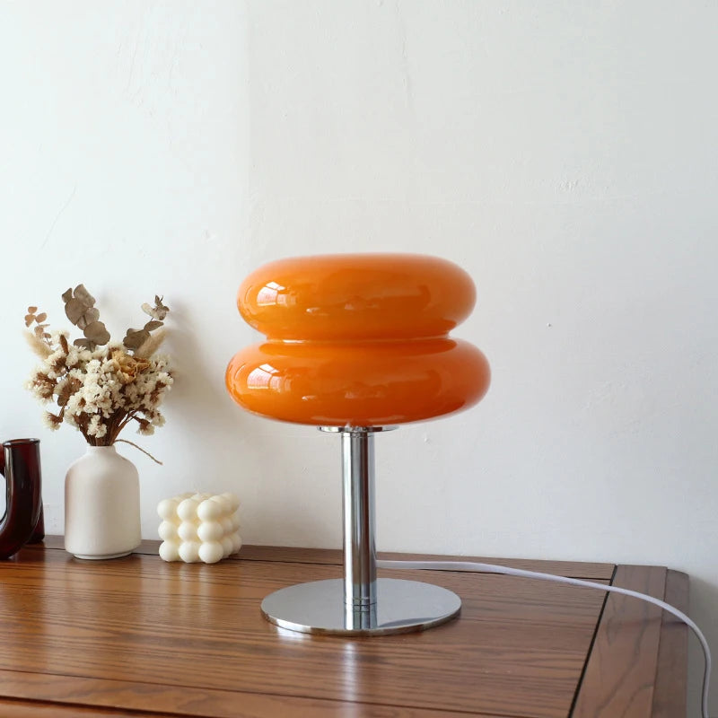 Retro Glass USB Mushroom Table Lamp