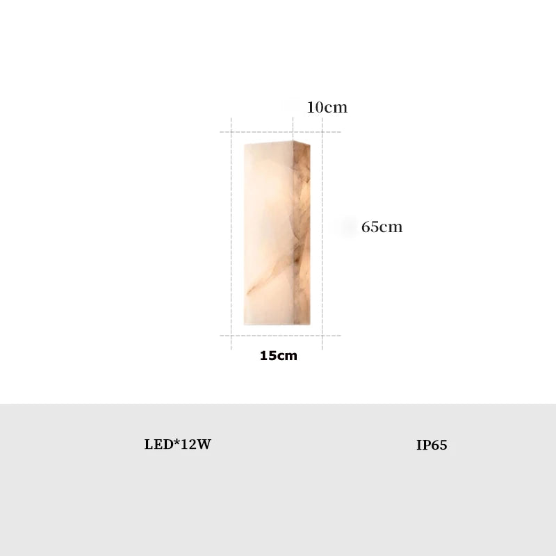 Natural Alabaster Indoor/Outdoor Wall Sconce