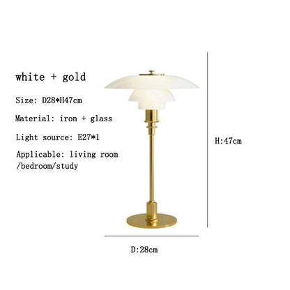 Glass Ring Mid-Century Table Lamp