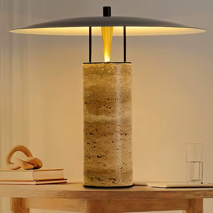 Solstice Travertine Table Lamp